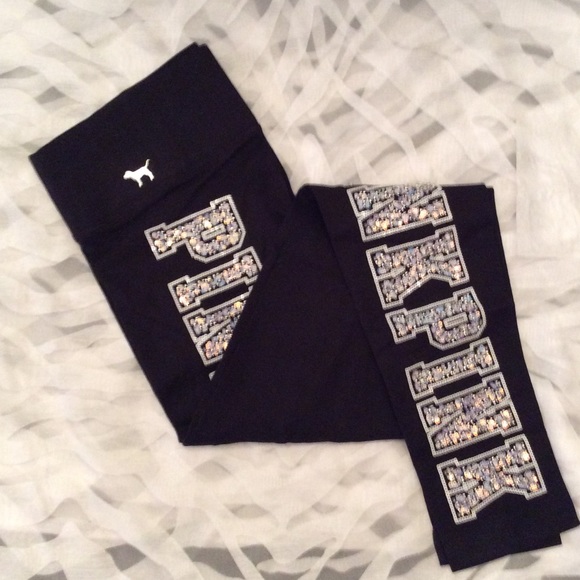 PINK Victoria's Secret Pants - Pink Iridescent Yoga Leggings Size Small ✨💎🤩